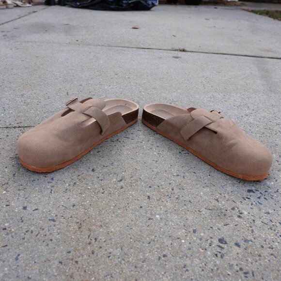 Sheln Tan Footbed Clogs Mules Size 11 Boho Comfort - Picture 4 of 6